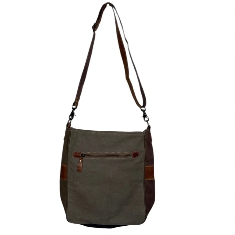 Myra Woven Star Leather Large Crossbody Bag BLEMISH
